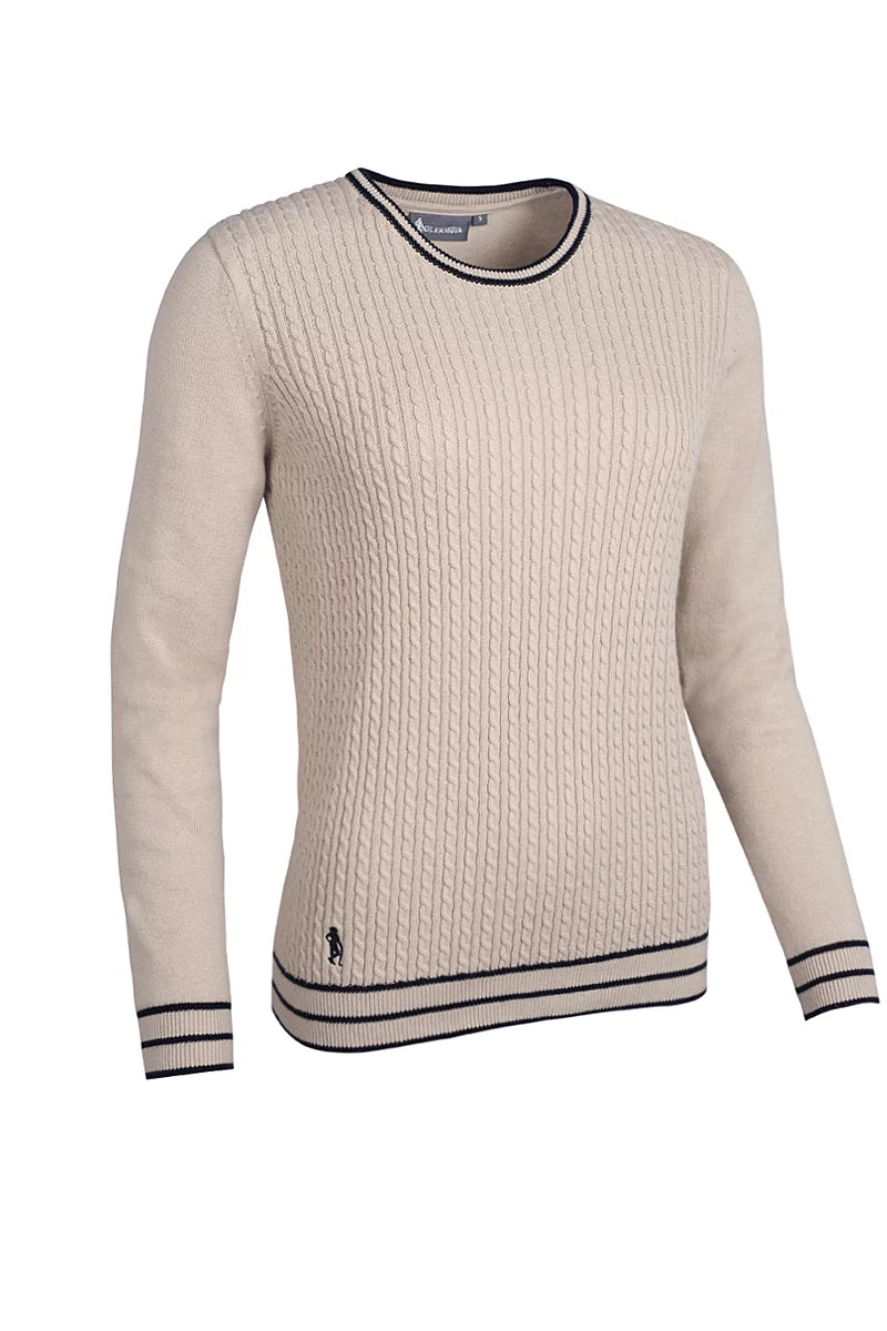 Glenmuir Ladies Asha Crew Neck Micro Cable Midweight Merino Sweater