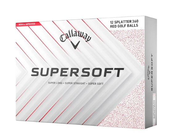 Callaway Supersoft Dozen Red Splatter