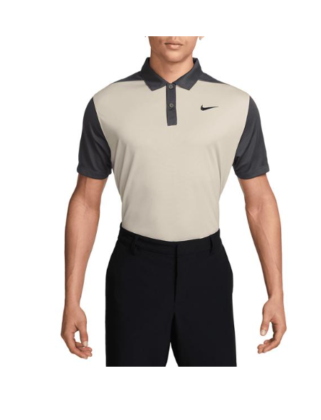 Nike Dri Fit Victory + Block Polo Shirt Light Orewood Brown/Black