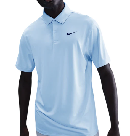 NIKE VELOCITY DRI-FIT GOLF POLO SHIRT - HYDROGEN BLUE/BLACK