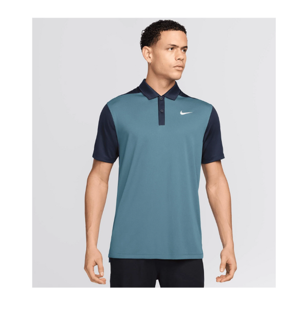 Nike Dri Fit Victory + Block Polo Shirt Smokey Blue/Obsidian/White