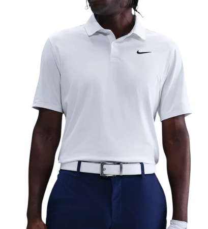 NIKE VELOCITY DRI-FIT GOLF POLO SHIRT - WHITE/BLACK