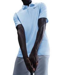 NIKE VELOCITY DRI-FIT GOLF POLO SHIRT - HYDROGEN BLUE/BLACK