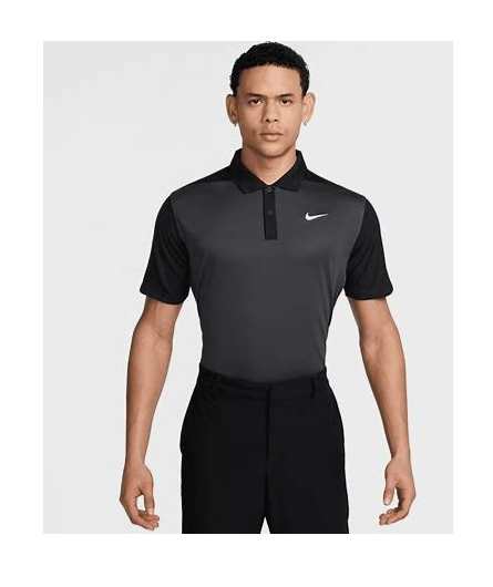 Nike Dri Fit Victory + Block Polo Shirt Clay Green/Night Forest/White