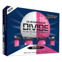 Srixon Q-Star Tour Divide 2 White/Pink Golf Balls Dozen
